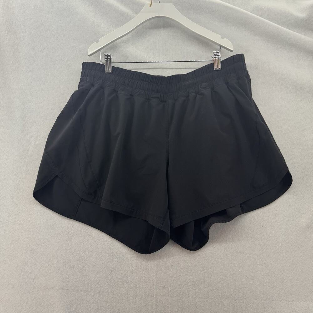 EUC Lululemon Track That High-Rise Lined Shorts 5" Inseam Black size 18
